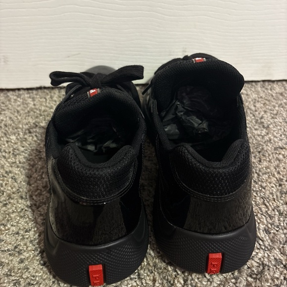 Prada Black and Red Kids Sneakers - Picture 1 of 8